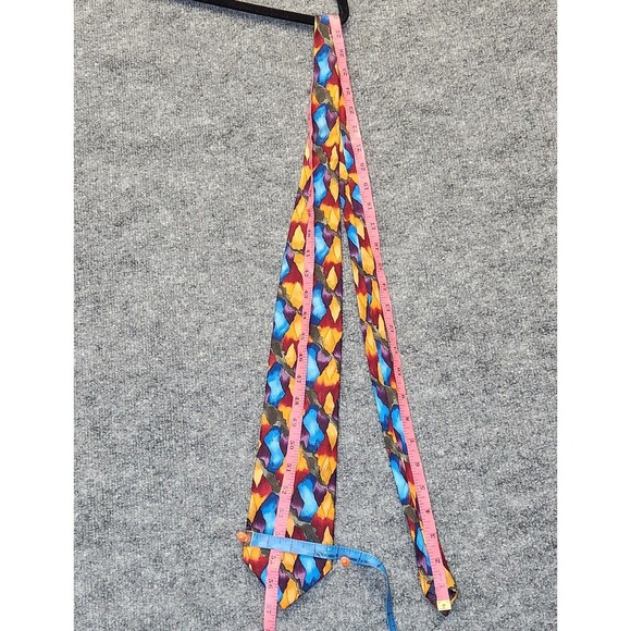 J Garcia Collector's Edition Tie Mens Silk Bright Abstract Art Pattern Necktie - Picture 6 of 8